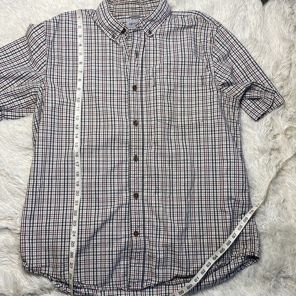 Carhartt Men's Relaxed Fit Lightweight Short Sleeve Plaid Shirt - Picture 5 of 8